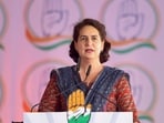 Congress leader Priyanka Gandhi Vadra at a public meeting for the Lok Sabha elections in Latur district. Congress leader Priyanka Gandhi Vadra at a public meeting for the Lok Sabha elections in Latur district.