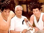 Dharmendra shares rare picture with his late father Kewal Krishan and son Sunny Deol Dharmendra shares rare picture with his late father Kewal Krishan and son Sunny Deol