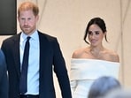 FILE - Britain's Prince Harry, The Duke of Sussex, left, and Meghan, Duchess of Sussex, participate in The Archewell Foundation Parents' Summit "Mental Wellness in the Digital Age" as part of Project Healthy Minds' World Mental Health Day Festival, Oct. 10, 2023, in New York. Prince Harry and his wife, Meghan, will visit Nigeria in May 2024 for talks on the Invictus Games, which he founded to aid the rehabilitation of wounded and sick servicemembers and veterans, a Nigerian official said Sunday, April 28, 2024. (Photo by Evan Agostini/Invision/AP, File)