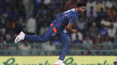 Lucknow Super Giants Mayank Yadav bowls a delivery during the Indian Premier League cricket match between Gujarat Titans and Lucknow Super Giants. (AP) Lucknow Super Giants Mayank Yadav bowls a delivery during the Indian Premier League cricket match between Gujarat Titans and Lucknow Super Giants. (AP)
