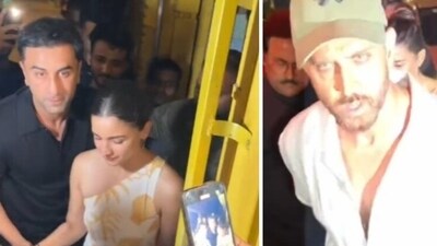 Ranbir Kapoor, Alia Bhatt, Hrithik Roshan, Saba Azad and others step out for dinner Ranbir Kapoor, Alia Bhatt, Hrithik Roshan, Saba Azad and others step out for dinner