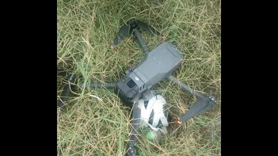 The Border Security Force (BSF) recovered a drone carrying a packet of suspected heroin from the border area of Ferozepur district on Monday.