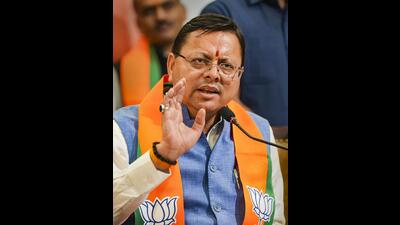 Uttarakhand chief minister Pushkar Singh Dhami. (Agency) Uttarakhand chief minister Pushkar Singh Dhami. (Agency)