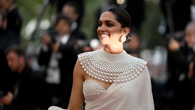 Deepika Padukone at the closing ceremony of the 75th edition of the Cannes Film Festival in Cannes. (AFP) (AFP)
