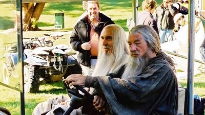 Saruman The White and Gandalf The Grey-- played by Christopher Lee and Ian McKellen--take a golf cart around the sets of the Lord of the Rings. A Twitter user asked cinephiles to share their most favourite BTS pics of iconic characters. And people dug up the best pictures from over the years. Saruman The White and Gandalf The Grey-- played by Christopher Lee and Ian McKellen--take a golf cart around the sets of the Lord of the Rings. A Twitter user asked cinephiles to share their most favourite BTS pics of iconic characters. And people dug up the best pictures from over the years.