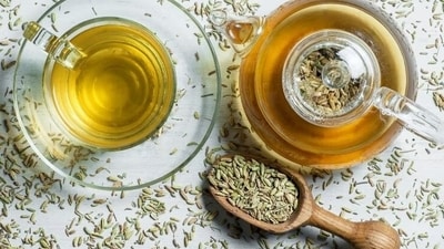 Saunf and mishri water benefits: Both saunf or fennel seeds and mishri have cooling properties which can soothe your stomach, boost immunity, support weight loss and even beat stress. (Shutterstock) Saunf and mishri water benefits: Both saunf or fennel seeds and mishri have cooling properties which can soothe your stomach, boost immunity, support weight loss and even beat stress. (Shutterstock)