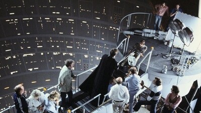 Mark Hamill and the crew of Star Wars: Empire Strikes Back during the shoot of the iconic ‘I’m your father Luke' scene. Mark Hamill and the crew of Star Wars: Empire Strikes Back during the shoot of the iconic ‘I’m your father Luke' scene.