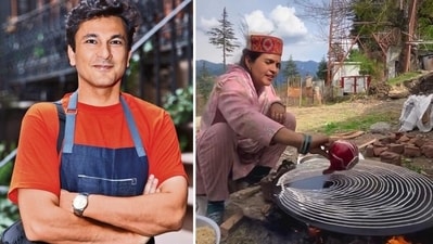 The chhatloyi video that chef Vikas Khanna (Left) shared on his Instagram handle (Instagram) The chhatloyi video that chef Vikas Khanna (Left) shared on his Instagram handle (Instagram)