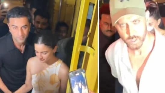 Ranbir Kapoor, Alia Bhatt, Hrithik Roshan, Saba Azad and others step out for dinner