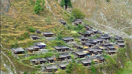 The first polling booth was set up in the village during the 2007 assembly elections. (HT Photo)