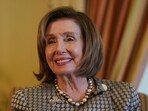 Former Speaker of the United States House of Representatives Nancy Pelosi during a fireside chat with the U.S. Ambassador to Ireland, Claire Cronin, at the Ambassador's residence, Phoenix Park, in Dublin, Sunday, April 21, 2024. (Brian Lawless/PA via AP)