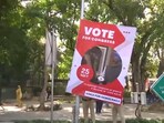 Controversial poster with an old photograph of former PM Manmohan Singh and terror accused Yasin Malik was put up in Delhi less than four weeks before polling in the national capital.