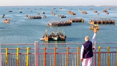 Dwarka Bet Island: Embark on a boat journey to Dwarka Bet Island, home to the sacred Dwarkadhish Temple and the revered Nageshwar Jyotirlinga. Explore the tranquil island, witness the mesmerizing sunset, and immerse yourself in the spiritual aura of this divine destination. (ANI ) Dwarka Bet Island: Embark on a boat journey to Dwarka Bet Island, home to the sacred Dwarkadhish Temple and the revered Nageshwar Jyotirlinga. Explore the tranquil island, witness the mesmerizing sunset, and immerse yourself in the spiritual aura of this divine destination. (ANI )