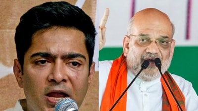 Trinamool Congress leader Abhishek Banerjee (left) and Union home minister Amit Shah. (ANI/PTI) Trinamool Congress leader Abhishek Banerjee (left) and Union home minister Amit Shah. (ANI/PTI)