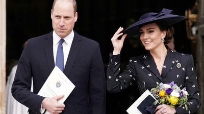 Prince William- Kate Middleton: Britain's Prince William, Prince of Wales and Catherine, Princess of Wales, depart following the annual Commonwealth Day Service at Westminster Abbey in London, Britain. (Reuters)