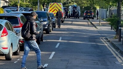 The police and other emergency services are still present in Hainault, East London, where they were alerted just before 7 am local time regarding a vehicle that had crashed into a house in the Thurlow Gardens area. (AP) The police and other emergency services are still present in Hainault, East London, where they were alerted just before 7 am local time regarding a vehicle that had crashed into a house in the Thurlow Gardens area. (AP)