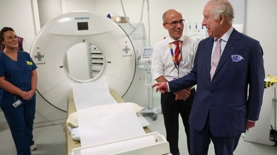King Charles III, 75, suspended public-facing duties in February after cancer was found while he was being treated for an enlarged prostate the previous month. (AP) King Charles III, 75, suspended public-facing duties in February after cancer was found while he was being treated for an enlarged prostate the previous month. (AP)