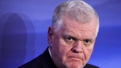 HSBC CEO Noel Quinn attends the UN Climate Change Conference (COP26) in Glasgow, Scotland, Britain. (Reuters)