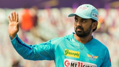 Lucknow Super Giants skipper KL Rahul during a practice session (PTI)
