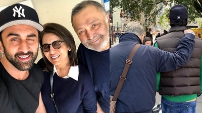 Ranbir Kapoor and Neetu Kapoor with Rishi Kapoor in New York during his treatment Ranbir Kapoor and Neetu Kapoor with Rishi Kapoor in New York during his treatment