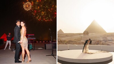 The image shows tech billionaire Ankur Jain with his newlywed wife and former WWE star Erika Hammond in Egypt. (Instagram/@ankurjain) The image shows tech billionaire Ankur Jain with his newlywed wife and former WWE star Erika Hammond in Egypt. (Instagram/@ankurjain)