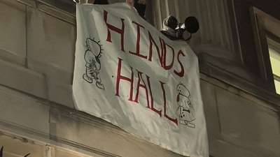 Columbia University protesters have locked themselves inside Hamilton Hall and renamed it Hind's Hall Columbia University protesters have locked themselves inside Hamilton Hall and renamed it Hind's Hall