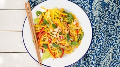 Check out a refreshing, crunchy and spicy Mango Salad recipe inside. (Freepik (Representational Image)) Check out a refreshing, crunchy and spicy Mango Salad recipe inside. (Freepik (Representational Image))