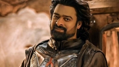 Prabhas in a still from the new promotional video. Prabhas in a still from the new promotional video.