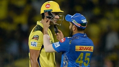 Shivam Dube (L) and Rohit Sharma during last year's IPL (AFP) Shivam Dube (L) and Rohit Sharma during last year's IPL (AFP)