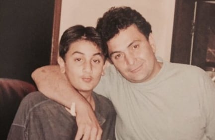 A precious throwback snap of Ranbir and Rishi A precious throwback snap of Ranbir and Rishi