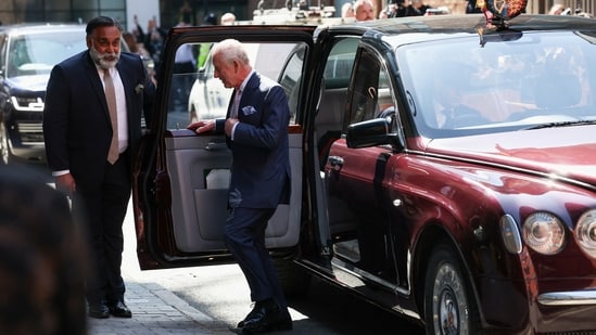 King Charles III and his wife, Queen Camilla, toured the University College Hospital Macmillan Cancer Centre in central London, which diagnoses and treats a wide range of cancers.(REUTERS)