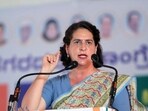 Congress general secretary Priyanka Gandhi Vadra addressing during a public meeting ahead of the Lok Sabha polls. (File photo)