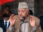 National Conference president Farooq Abdullah addresses a rally in support of the party candidate from Srinagar. (ANI file photo)