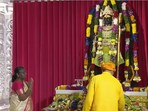 President Droupadi Murmu offered prayers at the Ram Temple in Ayodhya on Wednesday, her first visit since it was inaugurated in January. President Droupadi Murmu offered prayers at the Ram Temple in Ayodhya on Wednesday, her first visit since it was inaugurated in January.