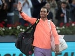 Spain's Rafael Nadal gestures after losing against Czech Republic's Jiri Lehecka during the 2024 ATP Tour Madrid Open tournament round of 16 tennis match at Caja Magica in Madrid on April 30, 2024. (Photo by Thomas COEX / AFP) Spain's Rafael Nadal gestures after losing against Czech Republic's Jiri Lehecka during the 2024 ATP Tour Madrid Open tournament round of 16 tennis match at Caja Magica in Madrid on April 30, 2024. (Photo by Thomas COEX / AFP)