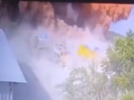 The incident was captured on CCTV camera, in which the big explosion can be seen. (screengrab)