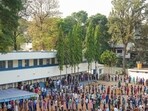 Voters at a polling station in Bengaluru. (PTI) Voters at a polling station in Bengaluru. (PTI)