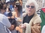 Two videos of Jewish women being harassed and assaulted by pro-Palestnian protesters have gone viral.