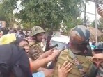 'Meira Paibis' – a civilian group of Meitei women – gathered at the spot in Manipur's Bishnupur district and demanded that the weapons be handed over to them. 'Meira Paibis' – a civilian group of Meitei women – gathered at the spot in Manipur's Bishnupur district and demanded that the weapons be handed over to them.