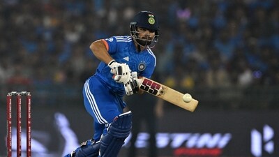 Rinku Singh playing for India during the T20I series against Australia (AFP) Rinku Singh playing for India during the T20I series against Australia (AFP)