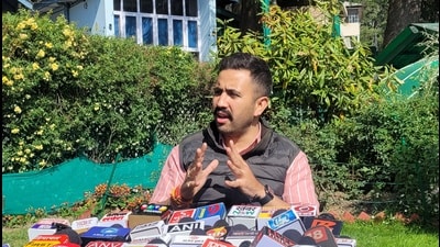 Congress candidate from Mandi Vikramaditya Singh (HT Photo) Congress candidate from Mandi Vikramaditya Singh (HT Photo)
