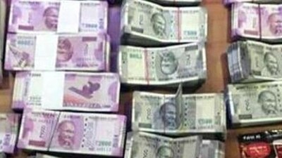 Hazaribagh , India - April 29, 2019:(FILE PHOTO) Cash 22 lakh seized from a room of A K International hotel booked by Congress candidate Gopal Sahu in Hazaribagh , India, on Monday, April 29, 2019. (Photo / Hindustan Times) (Representative image)