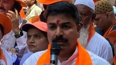Shiv Sena MP Rahul Shewale. Image Courtesy @shewale_rahul Shiv Sena MP Rahul Shewale. Image Courtesy @shewale_rahul