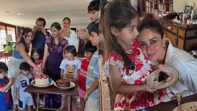 Soha Ali Khan shared a glimpse of how the fam celebrated Saba's birthday. Soha Ali Khan shared a glimpse of how the fam celebrated Saba's birthday.