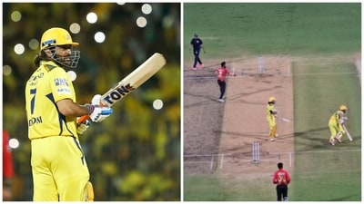 Dhoni was dismissed in the CSK innings for the first time at IPL 2024 (PTI-IPL) Dhoni was dismissed in the CSK innings for the first time at IPL 2024 (PTI-IPL)