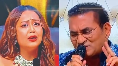 Neha Kakkar and Abhijeet Bhattacharya on Superstar Singer 3 Neha Kakkar and Abhijeet Bhattacharya on Superstar Singer 3