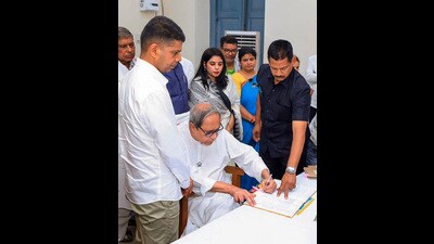 Odisha chief minister and Biju Janata Dal (BJD) president Naveen Patnaik files his nomination from Hinjili constituency in Ganjam district on Tuesday (PTI) Odisha chief minister and Biju Janata Dal (BJD) president Naveen Patnaik files his nomination from Hinjili constituency in Ganjam district on Tuesday (PTI)
