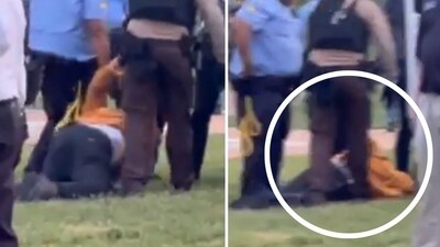 Professor Steve Tamari ‘body slammed and crushed’ by cops during anti-Israel protest at Wash U (psl_st.louis/Instagram) Professor Steve Tamari ‘body slammed and crushed’ by cops during anti-Israel protest at Wash U (psl_st.louis/Instagram)