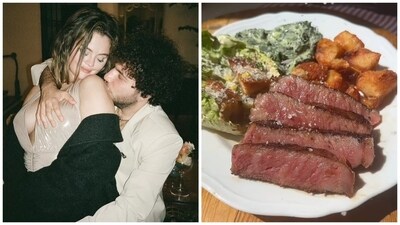 Selena Gomez loves Benny Blanco's steak? Selena Gomez loves Benny Blanco's steak?