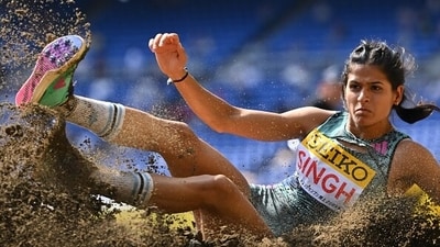 Shaili Singh of India competes in the Women's Long Jump Final at the Seiko Golden Grand Prix last year (Getty)